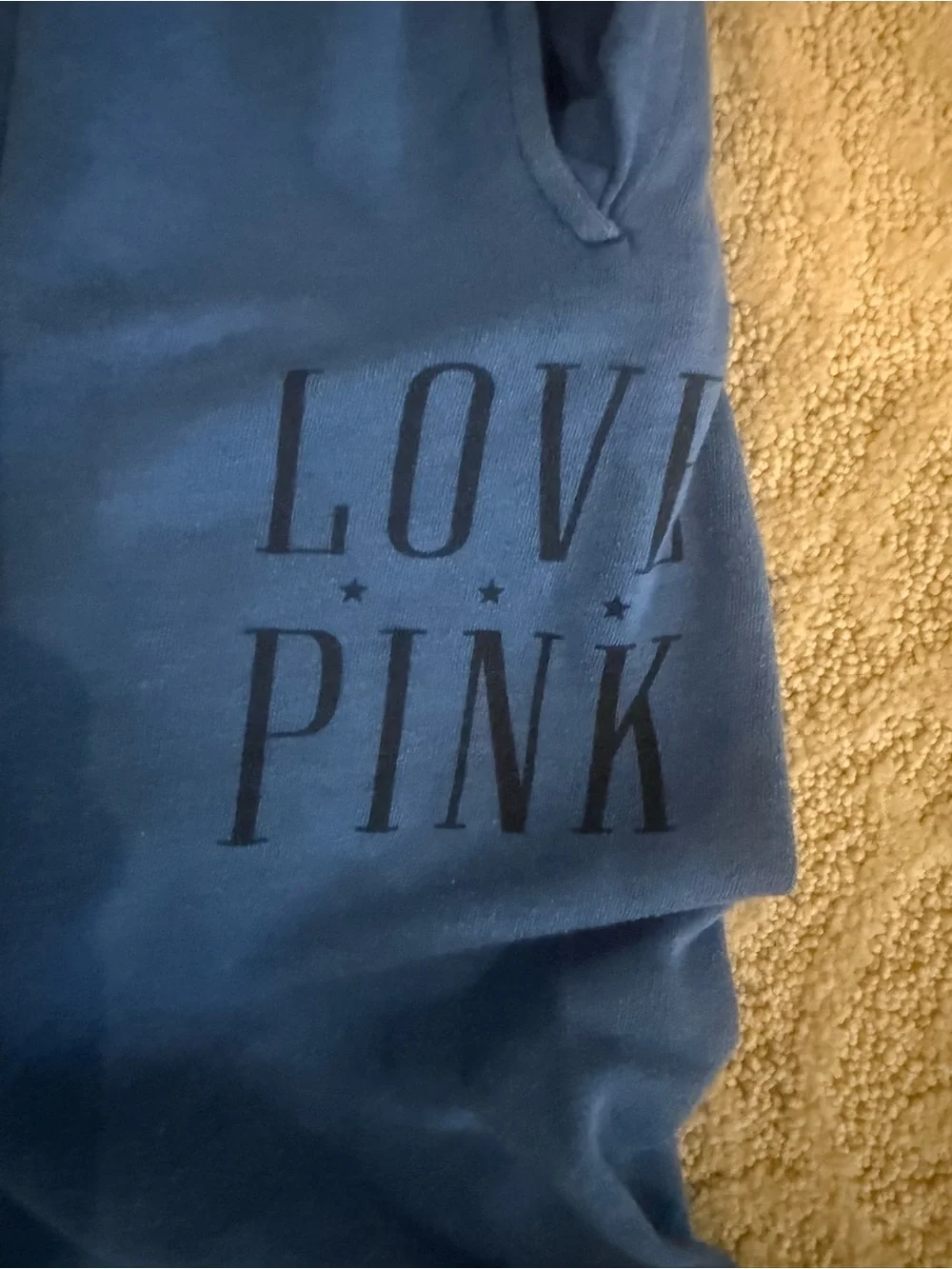 PINK Victoria's Secret Blue 'Love PINK' Kids Sweatpants
